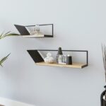 Ραφιέρα Essen δρυς μαύρο 70x20x20εκ ed15082