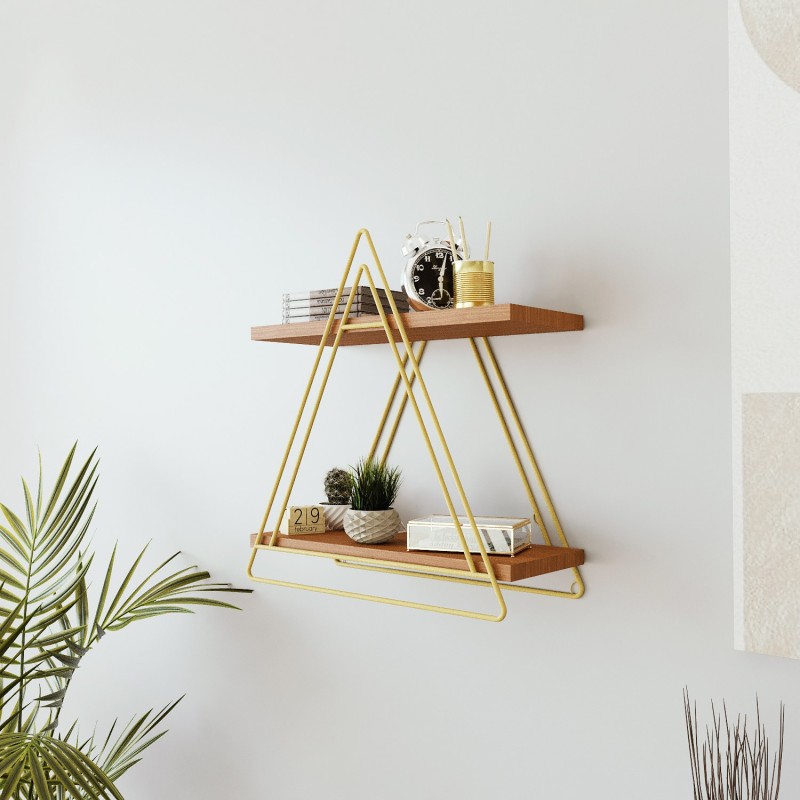 15088_0-800x800 Ραφιέρα τοίχου Aachen 42x38x16cm μελαμίνη ed15088 - Image 1