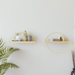 Ραφιέρα Bielefeld χρυσό δρυς μελαμίνη μεταλλικά πόδια 30x15x45εκ ed15089 - Image 5