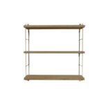 Ραφιέρα Bochum χρυσό δρυς μελαμίνη μεταλλικά πόδια 60x18x60εκ ed15091 - Image 3