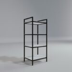 Ραφιέρα μπάνιου Swer μαύρο άσπρο μελαμίνη 45x35x110εκ ed15094 - Image 4