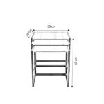 Σετ 3τεμ τραπέζια σαλονιού Wismar μελαμίνη μέταλλο 35x50x60cm ed15097 - Image 2