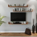 Ραφιέρα Kauf καρυδί μελαμίνη 120x20εκ ed15099