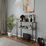 Κονσόλα Nurn δρυς μαύρο μελαμίνη 90x33 5x90εκ ed15101