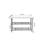 Παπουτσοθήκη Frankfurt μελαμίνη άσπρη μαύρα μεταλλικά πόδια 70x30x45cm ed15107 - Image 2
