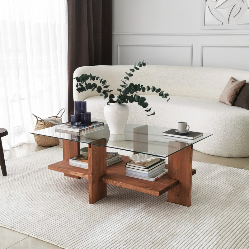 1510_0-800x800 Τραπέζι σαλονιού Babylon μασιφ ξύλο επιφάνεια γυαλί 105x60x40εκ ed1510 - Image 1