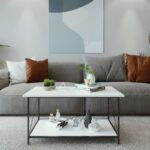 Τραπέζι σαλονιού Hannover άσπρο μελαμίνη μεταλλικά πόδια 110x50x50εκ ed15111 - Image 5