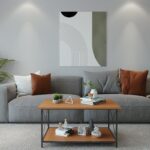 Τραπέζι σαλονιού Lorren καρυδί μελαμίνη μεταλλικά πόδια 110x50x50εκ ed15112 - Image 5