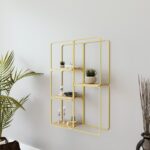 Ραφιέρα Dusburg χρυσό δρυς μελαμίνη 80x20x120εκ ed15113