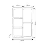 Ραφιέρα Dusburg χρυσό δρυς μελαμίνη 80x20x120εκ ed15113 - Image 2