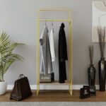 Ντουλάπα Kolen χρυσό καρυδί μελαμίνη 80x35x170εκ ed15115 - Image 5