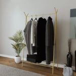 Ντουλάπα Monster χρυσό μέταλλο 120x35x150εκ ed15117