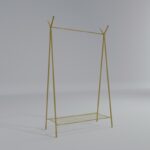 Ντουλάπα Monster χρυσό μέταλλο 120x35x150εκ ed15117 - Image 4