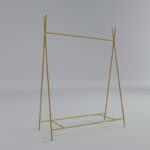 Ντουλάπα Rem χρυσό μέταλλο 100x35x140εκ ed15118 - Image 4