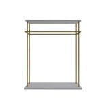 Ντουλάπα Wuppertal άσπρο χρυσό μελαμίνη 100x40x170εκ ed15119 - Image 3