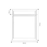 Ντουλάπα Wuppertal άσπρο χρυσό μελαμίνη 100x40x170εκ ed15119 - Image 2