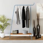 Ντουλάπα Kaiser μπλε καρυδί μέταλλο μελαμίνη 90x30x170εκ ed15120 - Image 5