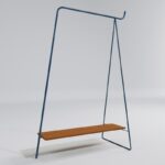 Ντουλάπα Kaiser μπλε καρυδί μέταλλο μελαμίνη 90x30x170εκ ed15120 - Image 4