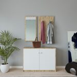 Έπιπλο εισόδου Coburg δρυς άσπρο μελαμίνη 96x40x78εκ ed15121