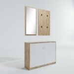 Έπιπλο εισόδου Coburg δρυς άσπρο μελαμίνη 96x40x78εκ ed15121 - Image 5