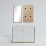 Έπιπλο εισόδου Coburg δρυς άσπρο μελαμίνη 96x40x78εκ ed15121 - Image 3