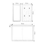 Έπιπλο εισόδου Coburg δρυς άσπρο μελαμίνη 96x40x78εκ ed15121 - Image 2