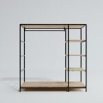 Ντουλάπα Amberg δρυς μαύρο μελαμίνη 180x40x180εκ ed15124 - Image 4