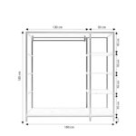 Ντουλάπα Amberg δρυς μαύρο μελαμίνη 180x40x180εκ ed15124 - Image 2