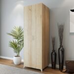 Ντουλάπα Augsburg δρυς μελαμίνη 80x40x177εκ ed15125