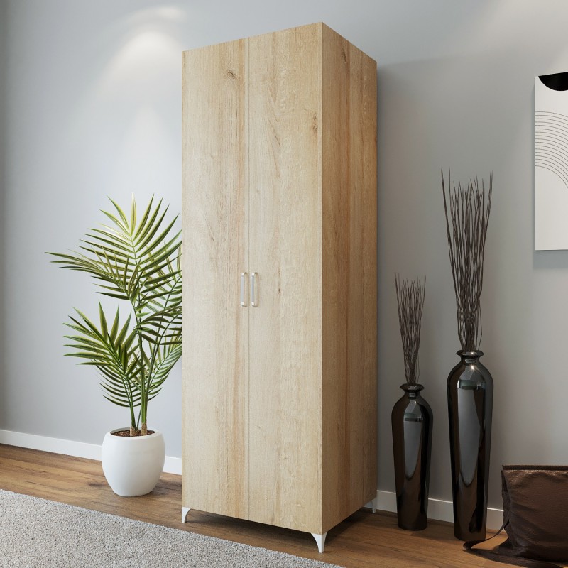 15125_0-800x800 Ντουλάπα Augsburg δρυς μελαμίνη 80x40x177εκ ed15125 - Image 1