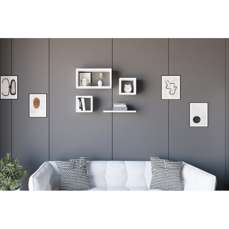 1514_0-800x800 Ράφι τοίχου Babi άσπρη μελαμίνη 24x15x44cm ed1514 - Image 1
