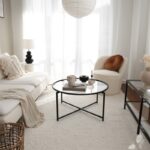 Τραπέζι σαλονιού Sun μαύρο μεταλλικός σκελετός επιφάνεια γυαλί 83x83x40εκ ed1516 - Image 5