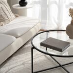 Τραπέζι σαλονιού Sun μαύρο μεταλλικός σκελετός επιφάνεια γυαλί 83x83x40εκ ed1516 - Image 4