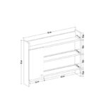 Ράφι κουζίνας Ker ανθρακί μελαμίνη 85x65x15εκ ed1517 - Image 2