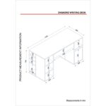 Γραφείο Diamante λευκό 145 3x59 6x74 4cm ed152 - Image 2