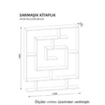 Βιβλιοθήκη Sarma άσπρο μελαμίνη 124 8x22x149 4εκ ed1545 - Image 3