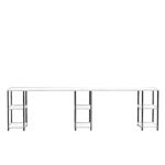 Γραφείo Doppio oak χρώμα μελαμίνη μέταλλο 270x60x74cm ed154 - Image 2