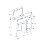 Κονσόλα Parete 74 2x37 6x107 5cm μελαμίνη ed1556 - Image 2