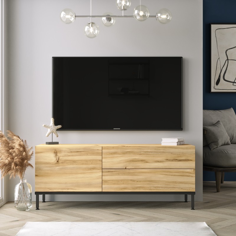 1559_0-800x800 Έπιπλο TV Levante χρώματος oak μαύρο 120x35 5x46 4cm ed1559 - Image 1