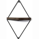 Ραφιέρα Vain καρυδί μαύρο ξύλο μεταλλικό πλαίσιο 18x25 5x10εκ ed1562 - Image 3