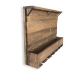 Ξύλινη βάση κρασιού Icir καρυδί ξύλο 70x12x50εκ ed1563 - Image 5