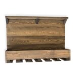 Ξύλινη βάση κρασιού Icir καρυδί ξύλο 70x12x50εκ ed1563 - Image 3