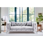 Καναπές διθέσιος Como γκρι 197x90x73cm ed156