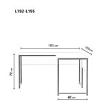 Γραφείο Doppio 160x60x72cm μέταλλο μελαμίνη ed1572 - Image 2