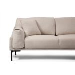 Γωνιακός καναπές Leo Right κρεμ 255x150cm ed1579 - Image 5