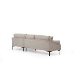 Γωνιακός καναπές Leo Right κρεμ 255x150cm ed1579 - Image 3