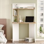 Γραφείο Bo Atlantic Pine λευκό χρώμα μελαμίνη 90x51 6x148 6cm ed15854 - Image 5