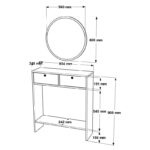 Κονσόλα Lor άσπρο μελαμίνη 80 4x24 2x90εκ ed15860 - Image 2