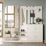 Έπιπλο εισόδου Kali άσπρο μελαμίνη 187 2x37 5x180εκ ed15875