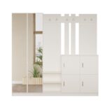 Έπιπλο εισόδου Kali άσπρο μελαμίνη 187 2x37 5x180εκ ed15875 - Image 2